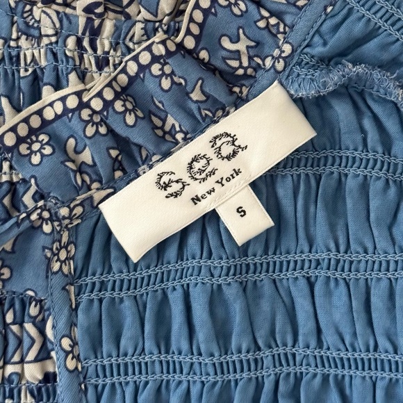 NWOT SEA New York Midi Smocked Floral Puff-Sleeve Fernanda Dress - Picture 7 of 8